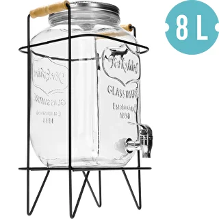 Tarro Limonada 8 L - con grifo, en soporte metálico con asas – photo 2