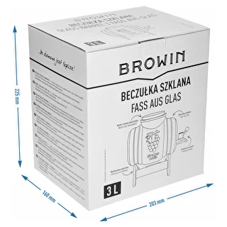 Barril de vidrio de 3 L, con boca ancha, corcho, soporte y grifo – photo 8