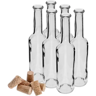 Botella para licor 350ml 6uds.+ 6 corchos – photo 3