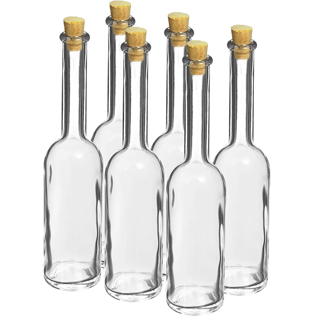 Botella para licor 100ml 6uds.+ 6 corchos KK14/10