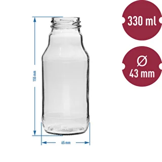 Botella TO para jugo 330ml con tapa fi43 - 6 uds. – photo 4