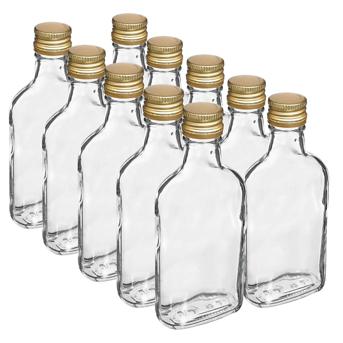 Botella para licores petaca con tapa 200ml 10uds
