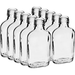 Botella para licores tipo petaca 100ml - 10 unidades.