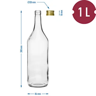 Botella 1L de Mesa con tapa fi28 4uds – photo 6
