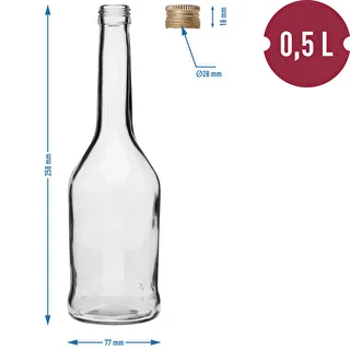 Botella Napoleón 500ml con tapón fi28, 6uds – photo 7