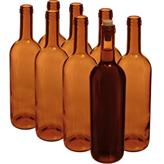 Botella para vino 750ml marrón - paquete de 8 unidades – photo 2