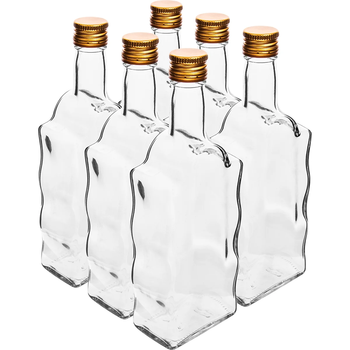 Botella Monástica 500ml con tapa, blanca - 6 uds.