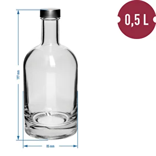 Botella Miss Barku 500 ml con tapón de rosca, 1 unidad – photo 2