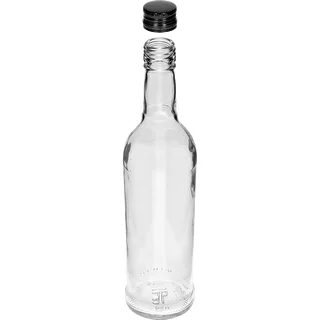 Botella 500ml Esbelta para vodka con tapa negra 6uds – photo 4