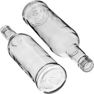 Botella 500ml Esbelta para vodka con tapa negra 6uds – photo 6