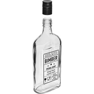Petaca 500 ml con tapón de rosca, estampado «Bimber PRL», 1 ud. – photo 3