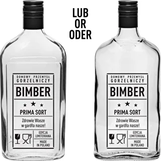 Petaca 500 ml con tapón de rosca, estampado «Bimber PRL», 1 ud. – photo 2