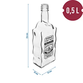 Botella Klasztorna 500 ml con tapón de rosca, estampado «Bimber», 1 ud. – photo 5