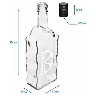 Botella Klasztorna 500 ml con tapón de rosca y estampado «Cytrynówka», diseño 2 – photo 5