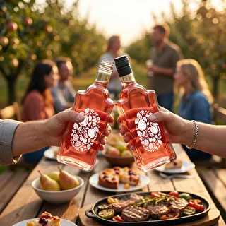 Botella Klasztorna 500 ml con tapón de rosca y estampado «Frutas», diseño 1 – photo 7