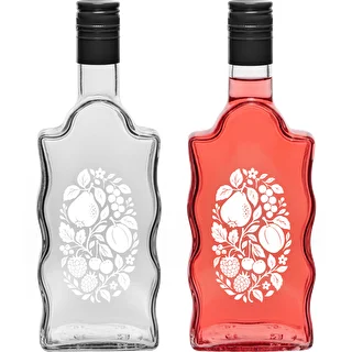 Botella Klasztorna 500 ml con tapón de rosca y estampado «Frutas», diseño 1 – photo 3