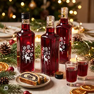 Botella Receptura, 250 ml con tapón - Reno Navideño – photo 6