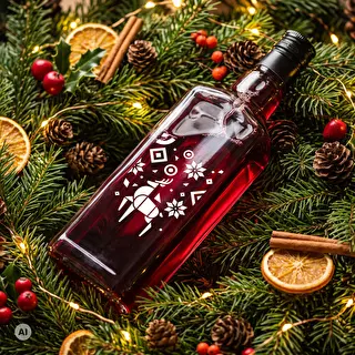 Botella Tynktura, 500 ml con tapa de rosca - Reno Navideño – photo 6