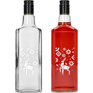 Botella Tynktura, 500 ml con tapa de rosca - Reno Navideño – photo 2