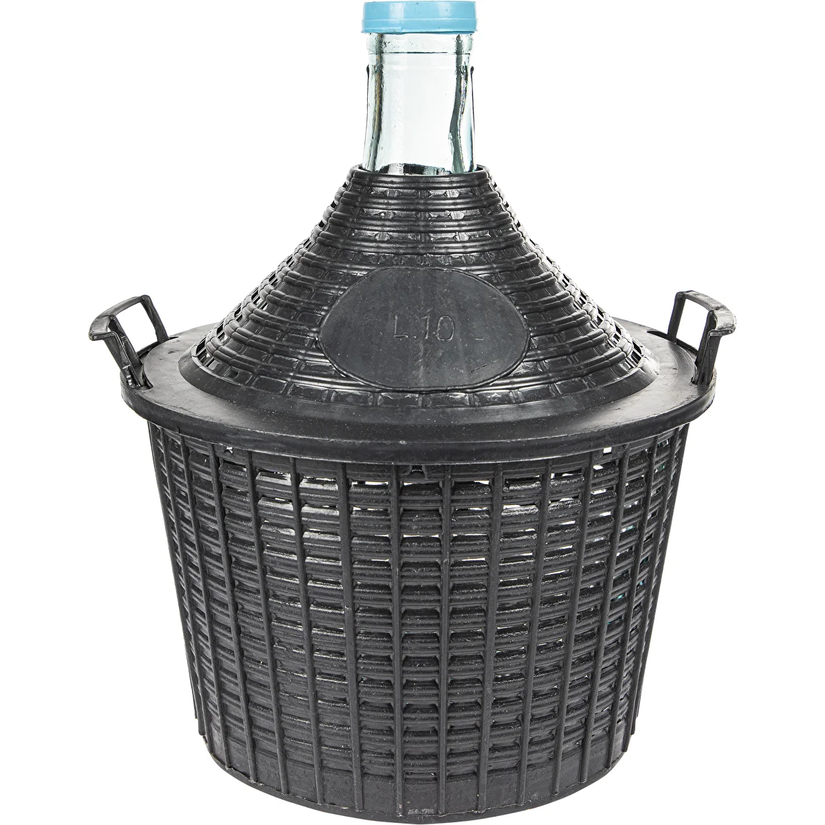 Globo para vino 10L en cesta de plástico