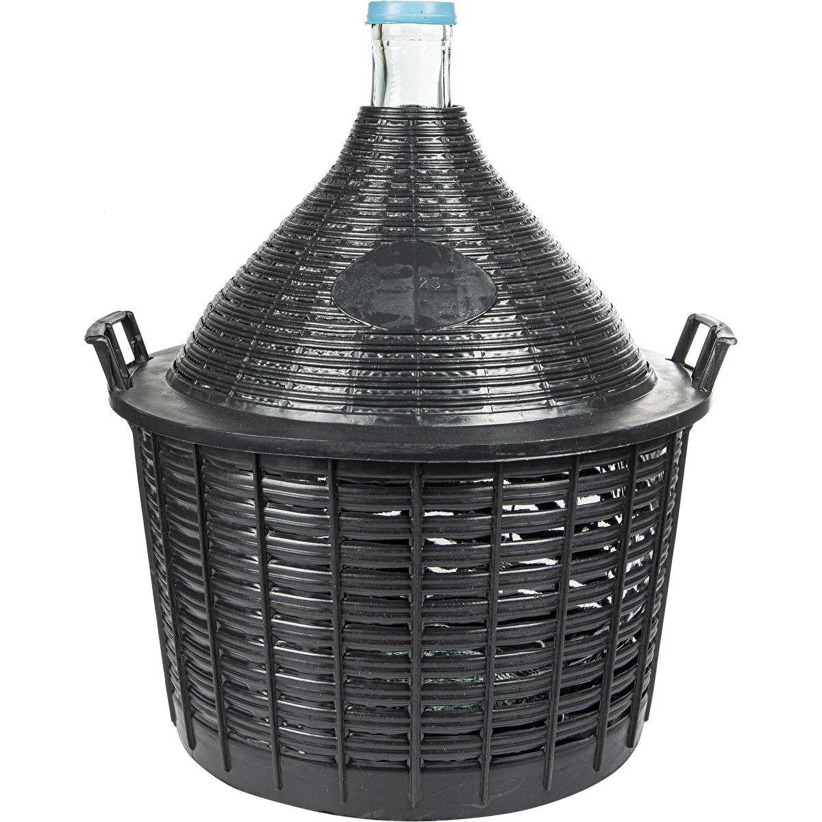 Globo para vino 25L en cesta de plástico