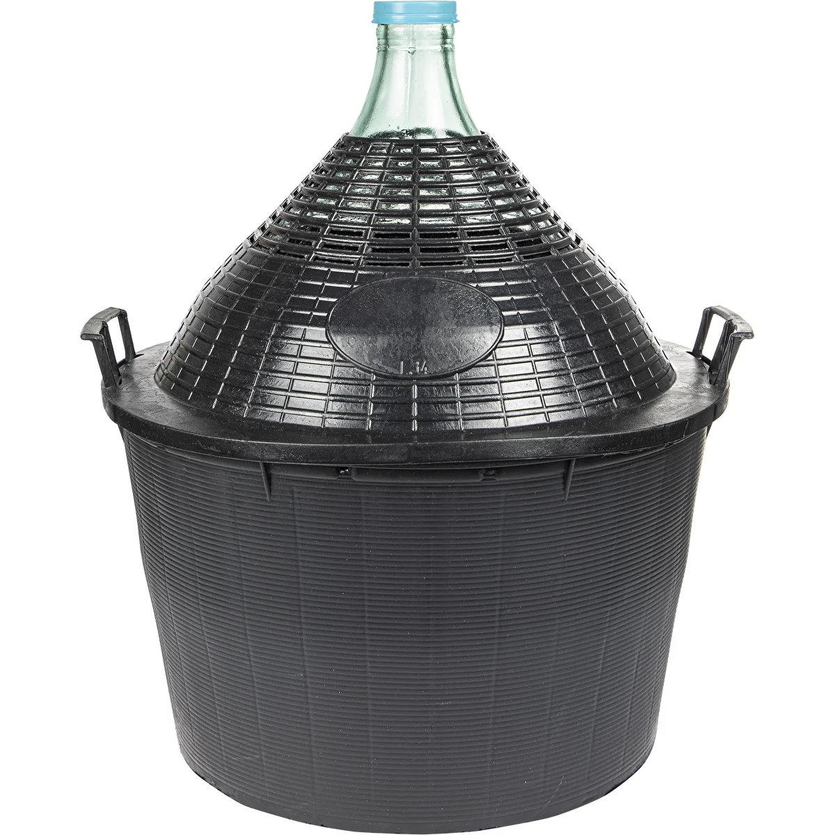 Globo para vino 34L en cesta de plástico