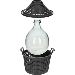 Balón para vino 5L en cesta de plástico – photo 4