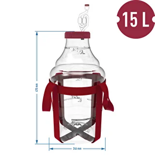 Globo para vino ligero, irrompible, con correas, 15L – photo 6