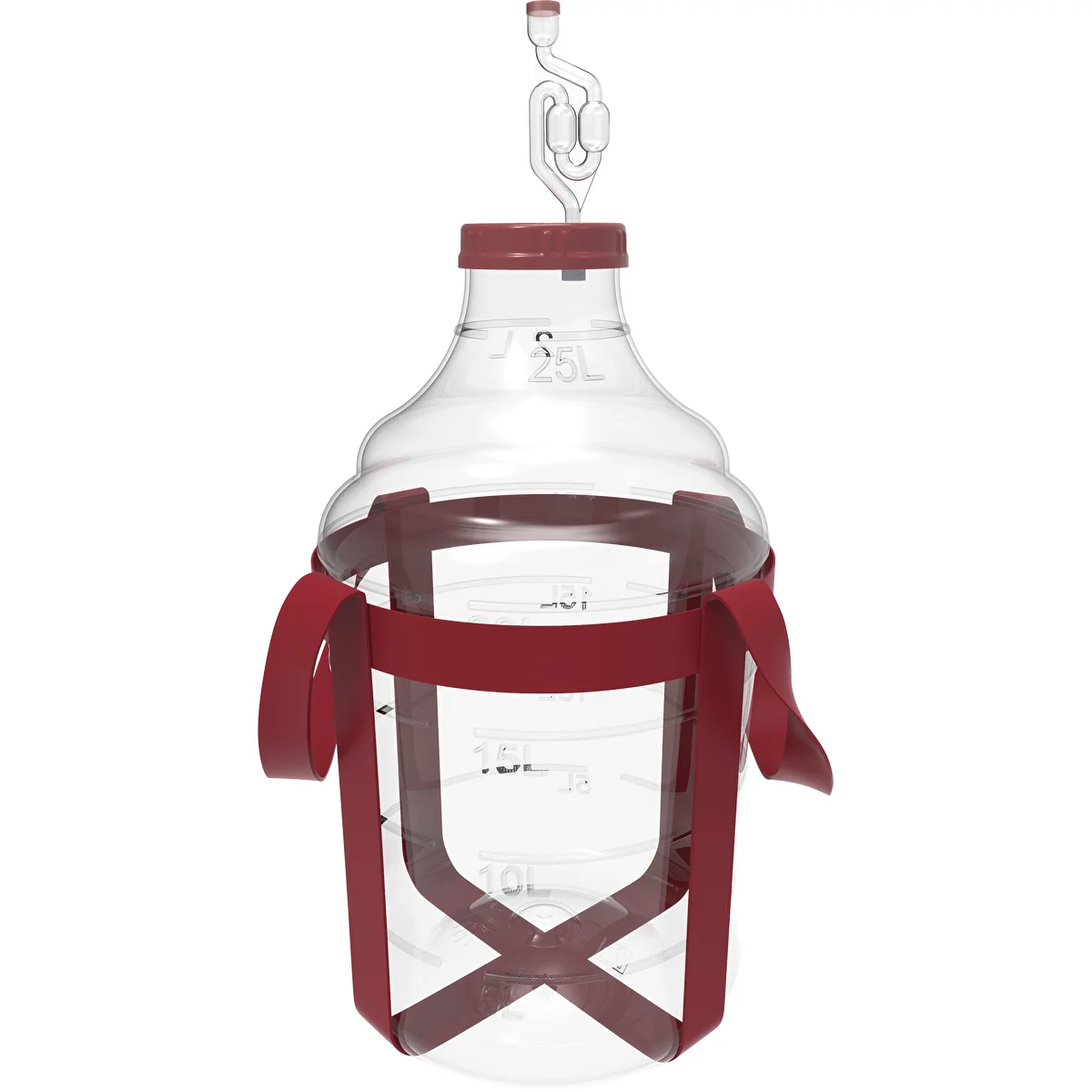 Globo para vino ligero, irrompible, con correas, 25L