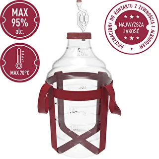 Globo para vino ligero, irrompible, con correas, 25L – photo 5