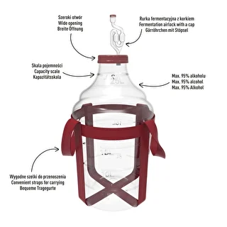 Globo para vino ligero, irrompible, con correas, 25L – photo 4