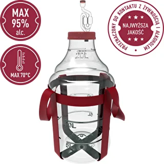 Globo para vino ligero, irrompible, con correas, 20L – photo 5