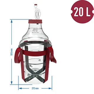 Globo para vino ligero, irrompible, con correas, 20L – photo 6