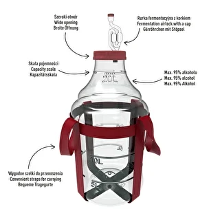 Globo para vino ligero, irrompible, con correas, 20L – photo 4