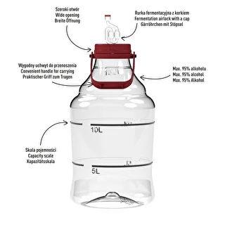 Garrafa para vino ligera, irrompible, con asa, 15L – photo 4