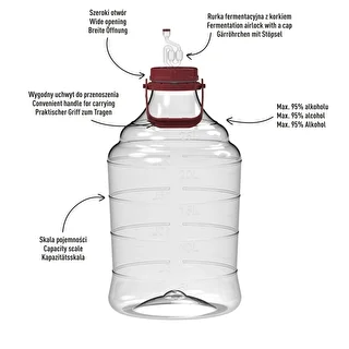 Garrafa para vino ligera, irrompible, con asa, 25L – photo 4