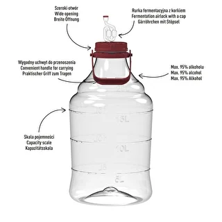 Garrafa para vino ligera, irrompible, con asa, 20L – photo 4