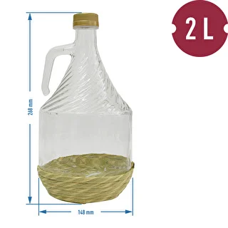 Garrafa Dama 2L con revestimiento, con tapa – photo 2