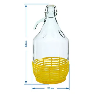 Dama de vidrio 5L con cesta con cierre mecánico – photo 2