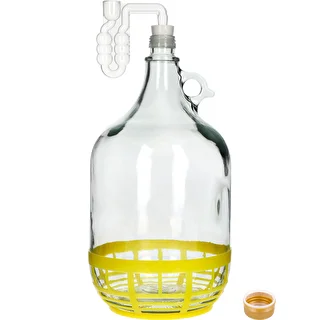 4 x Dama 5L con tapón, tubo de fermentación, cierre y cesta – photo 3