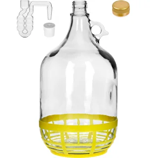 4 x Dama 5L con tapón, tubo de fermentación, cierre y cesta – photo 2