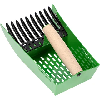 Recogedor de frutas pequeñas metálico verde – photo 3