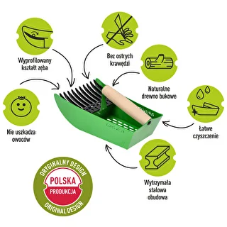 Recogedor de frutas pequeñas metálico verde – photo 8