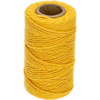 Cordón de algodón amarillo 2 mm/55 m/100 g