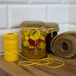 Cordón de algodón amarillo 2 mm/55 m/100 g – photo 14