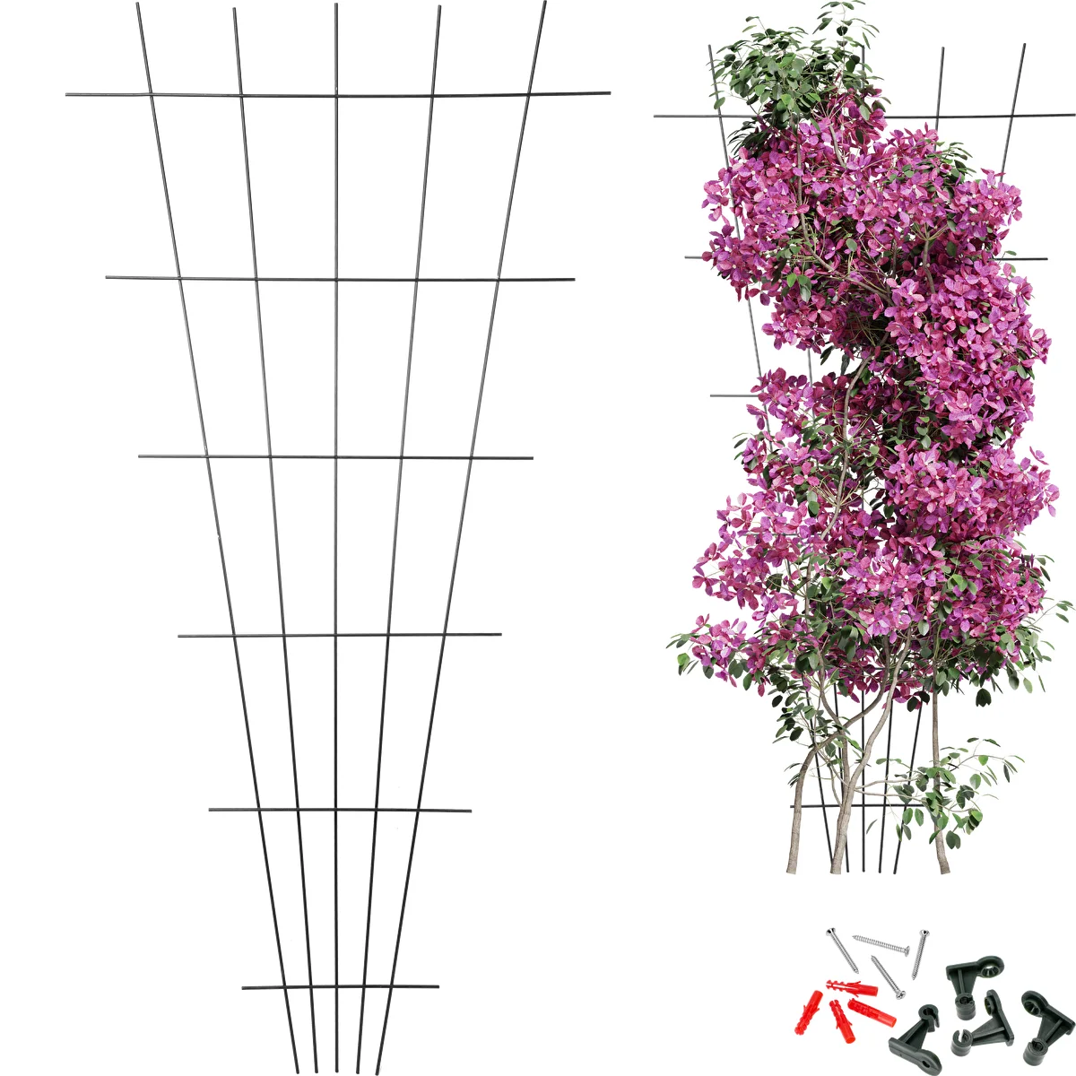 Soporte para plantas - enrejado de jardín estrechado 150 x 75cm
