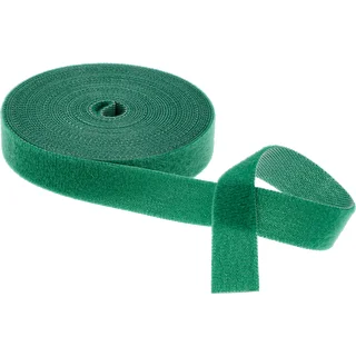 Cinta de jardín con velcro, verde, 15 mm x 5 m