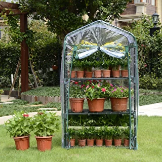 Mini invernadero con 3 estantes 69x49x125cm – photo 7