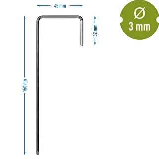 Anclajes en L para agrotextil, acero - 100 piezas – photo 7