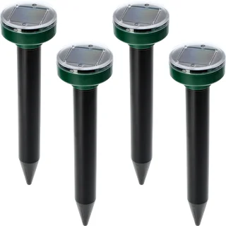 Ahuyentador solar para topos – protección del jardín eficaz, segura y respetuosa con los animales, pack de 4 unidades